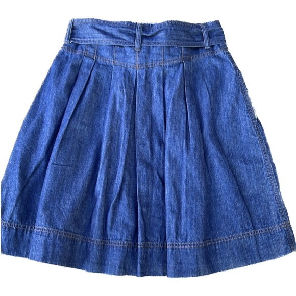 🎯NWOT Nine West Jeans Pleated Skirt Blue Size 6 - Picture 2 of 10